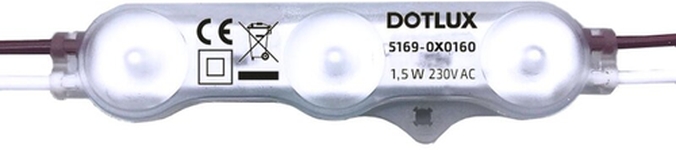 Dotlux LED-Modul ACplus 1,5W 160° IP67 6000K 100er Kette Frontansicht