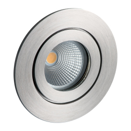 Rutec Einbauspot Tulka Edelstahl V4A Clipver IP55 starr Frontansicht