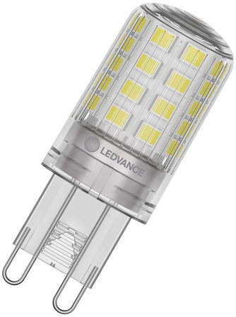 LED-Glühbirne G9 mit warmweißem Licht 840 in Frontansicht