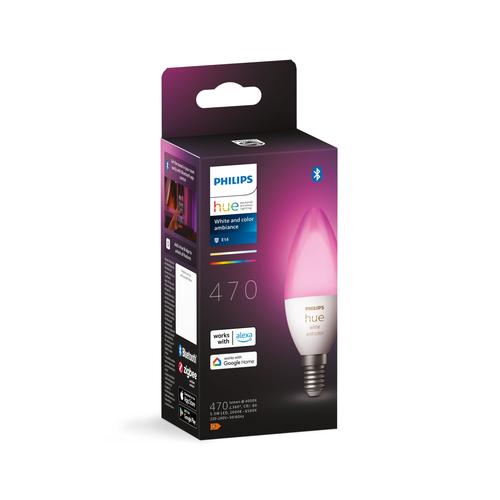 Philips Hue E14 Lampe Kerze in Frontansicht