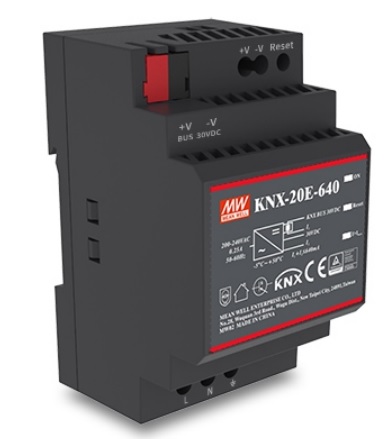 KNX-DALI-Treiber Mean Well SNT 19,2W 640mA Frontansicht
