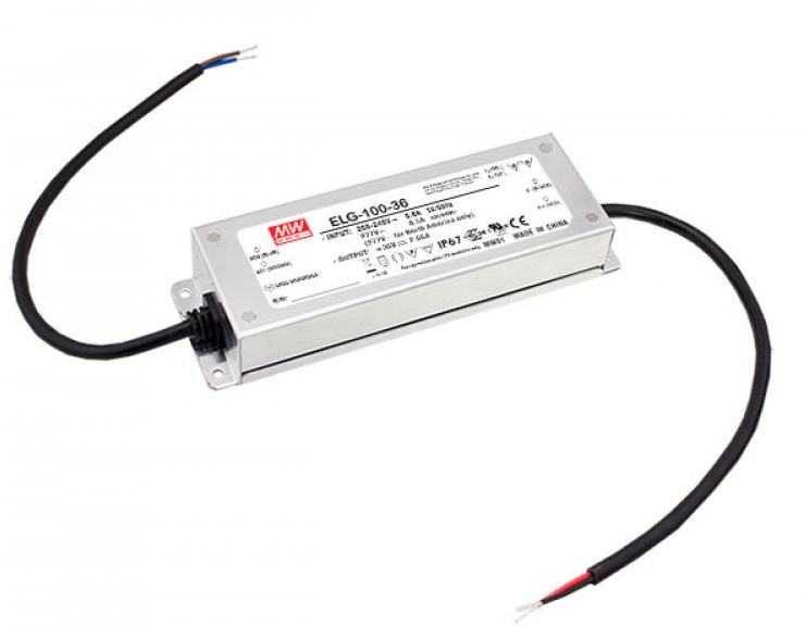 Meanwell LED-Netzteil 24V 96W IP67 DALI Frontansicht