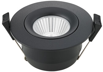 Sigor Downlight Einbauleuchte schwarz 8W 3000-2000K 36° 430lm Frontansicht