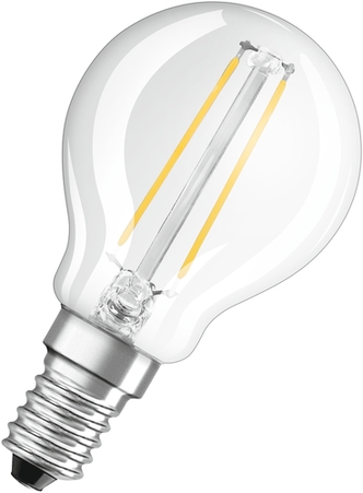LED-Lampe E14 2.5W 827 Filamentoptik Frontansicht