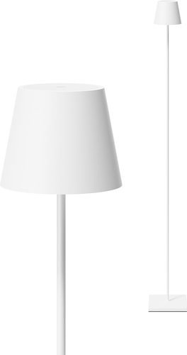 Akku-Stehleuchte Nuindie USB-C 1200mm schneeweiß Frontansicht