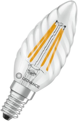 LED-Lampe E14 3.4W 827 Filament Frontansicht