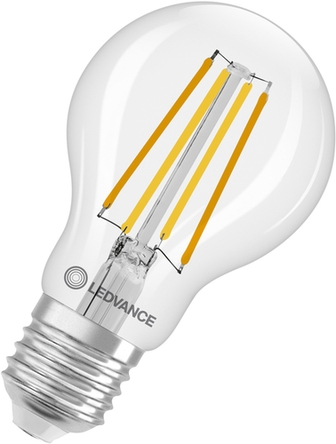 LED-Glühbirne mit Dimmfunktion, warmweißes Licht, Frontansicht