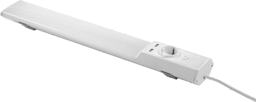 LED-Leuchte Linear Flat Socket USB 540mm 10W 840 Frontansicht
