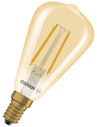 Ledvance LED-Lampe Vintage 1906 Edison Filament DIM 2.8W 822 GOLD E14 Frontansicht