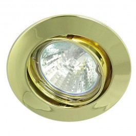 Einbaustrahler Rutec ALU-Druckguss schwenkbar für MR-16 Gold Frontansicht