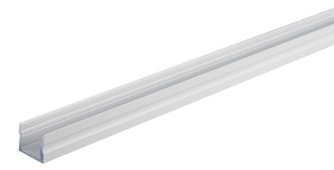 Aluprofil 2 Meter weiss für LED-Streifen, Frontansicht