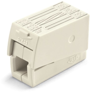 Wago 2-Leiter-Leuchtenklemme 2x2.5 mm2 Frontansicht
