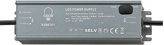 Sigor LED Netzteil Powerline Outdoor 150W 24VDC Frontansicht