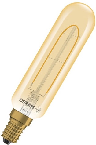 Ledvance LED-Lampe Vintage 1906 T28 25 Filament DIM 2.8W 822 Gold E14 Frontansicht