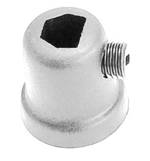 Nordic Aluminium Stromschienensystem XTSA 513-3 M13 Zugentlastung weiß Frontansicht