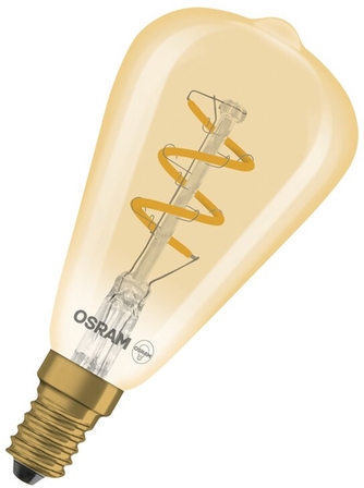 Ledvance LED-Lampe Vintage 1906 Edison Spiral Filament DIM 2.8W 822 Gold E14 Frontansicht