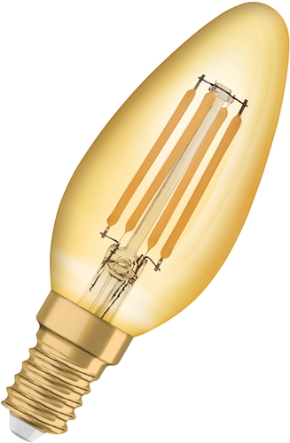Osram LED-Lampe 4,5W in warmweiß für energiesparende Beleuchtung, Frontansicht