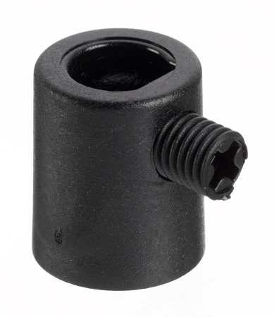 Nordic Aluminium Stromschienensystem XTSA 510-2 M10 Zugentlastung schwarz Frontansicht