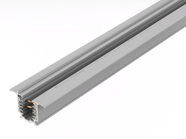 Stromschiene Trac Pulse Control DALI, Einbau, 2m, Grau, Frontansicht
