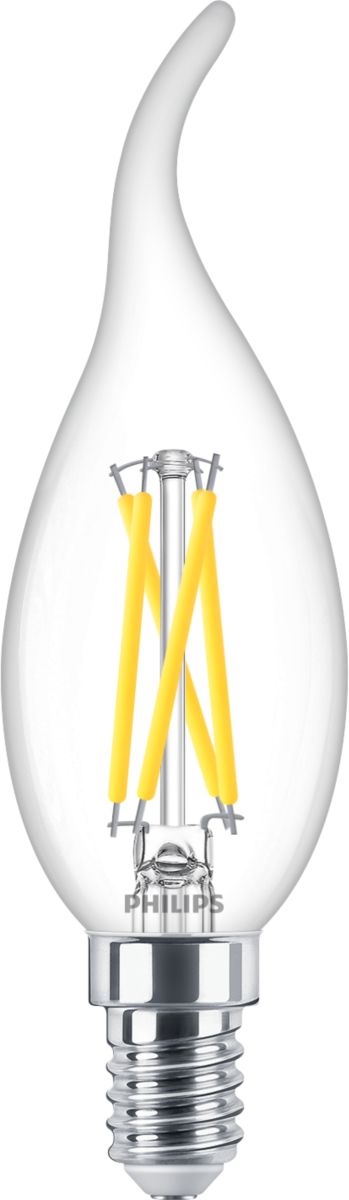 Philips LED-Lampe MAS LEDCandleDT2.5-25W E14 BA35 CL G Frontansicht