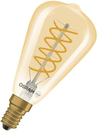 Ledvance LED-Lampe Vintage 1906 Edison 32 Spiral Filament DIM 4.8W 822 Gold E14 Frontansicht