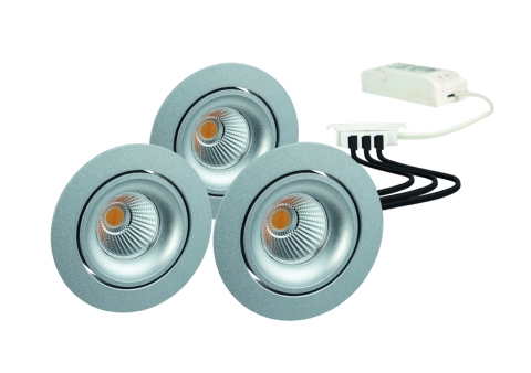 LED-Einbaustrahler Set mit DimToWarm Funktion, Frontansicht