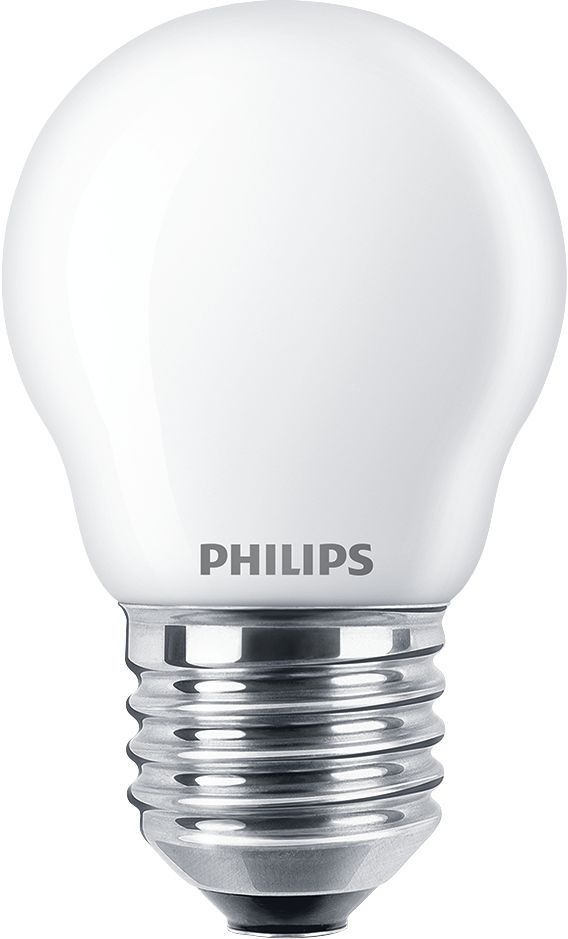 Philips LED-Lampe CorePro in Frontansicht, warmweißes Licht