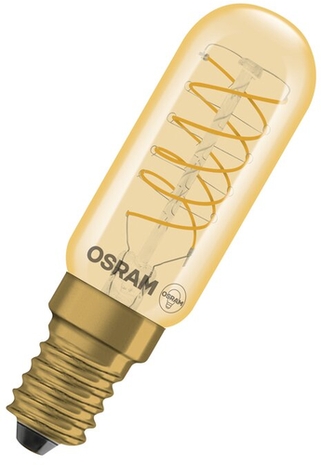 Ledvance LED-Lampe Vintage 1906 T26 36 Spiral Filament DIM 4.8W 822 Gold E14 Frontansicht