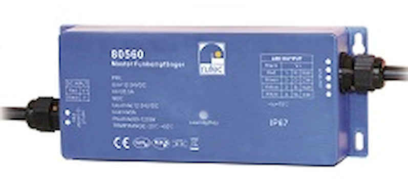 Funkempfänger IP67 24V 480W für VARDAflex 4x1 Kanal 4 Adressen Frontansicht