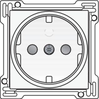 Niko Original White CPL SOCKET-OUTL SIDE/S Steckdose Frontansicht