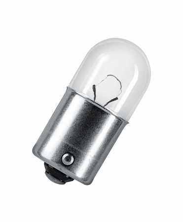 Osram 5W 24V BA15S Halogenlampe, Frontansicht, warmweißes Licht