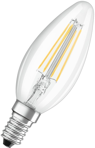 LED-Lampe Osram LEDPCLB40 4W 230V E14 Frontansicht