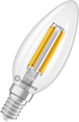 LED-Lampe E14 mit dimmbarem warmweißem Licht Frontansicht