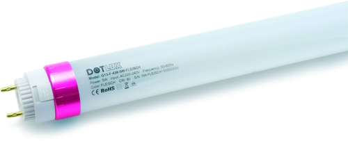 Dotlux LED-Röhre LUMENplus 97cm 12W Fleischfarbe gefrostet Frontansicht