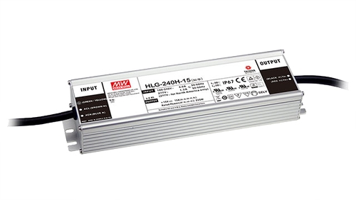 Schaltnetzteil Mean Well IP65 Frontansicht für 48V 5A