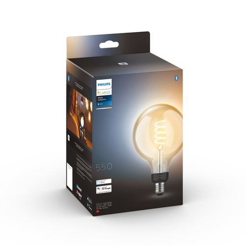 Philips Hue E27 Filament Giant Globe G125 - 550lm - Frontansicht