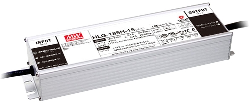Schaltnetzteil Mean Well Frontansicht IP67 24V 7.8A