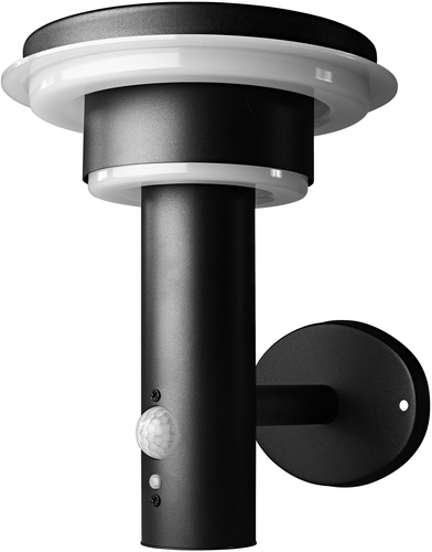 Rundes LED-Wandlicht in Weiß mit modernem Design, Frontansicht