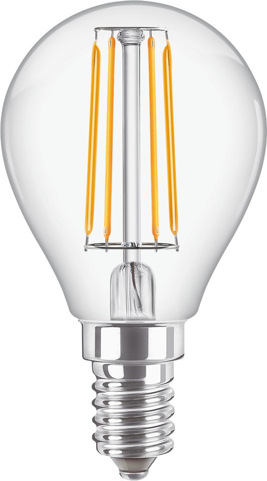 Philips LED-Lampe CorePro LEDLusterND4.3-40W E14 827P45CLG Frontansicht