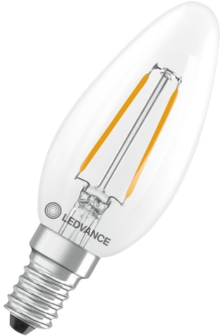 LED-Lampe LED CLB25 2.5W 830 E14 Sockel Frontansicht