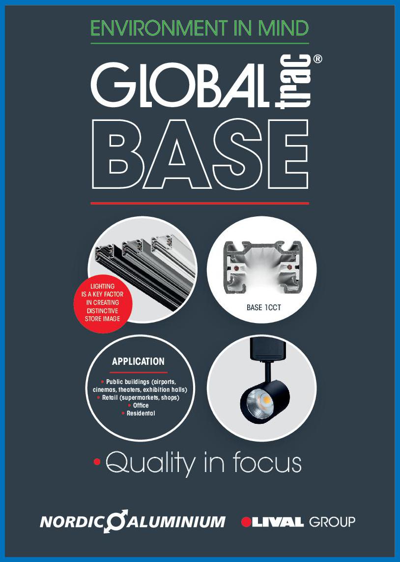 Stromschienensystem GLOBAL Trac Base Frontansicht