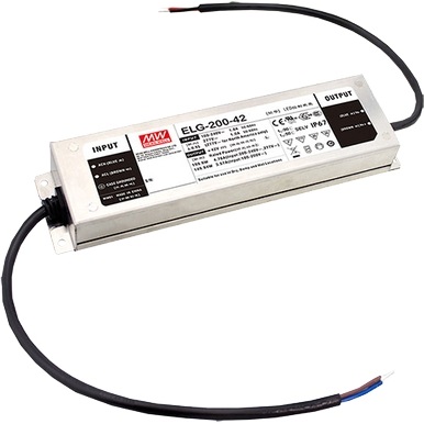 Schaltnetzteil Mean Well IP67 dimmbar 24V 8.4A Frontansicht