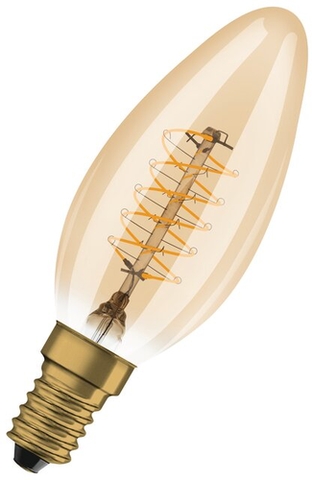 Vintage LED-Glühbirne mit dimmbarer Funktion, Frontansicht