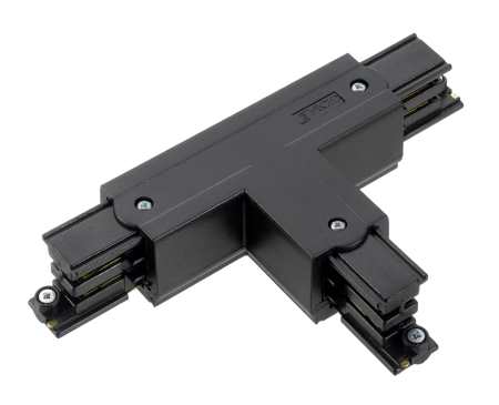 T-Verbinder für Nordic Aluminium Stromschienensystem, schwarz, Frontansicht
