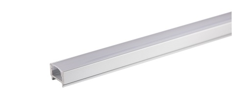 Alu Profil Flach 11,9mm 2m eloxiert für LED Beleuchtung Frontansicht
