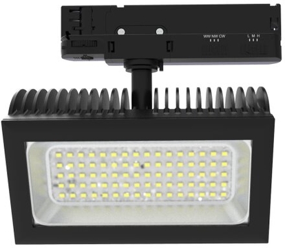 LED-Tracklight Dotlux FLEXAtrack 32W Frontansicht schwarz