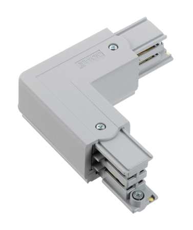 Winkelverbinder für Stromschienensystem XTS 35-1 in Alu-Grau Frontansicht