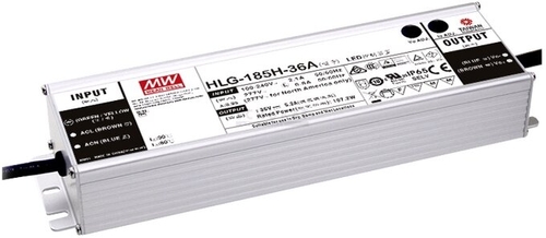 Dotlux LED-Netzteil HLG185H-36B mit 1 Meter Kabel, Frontansicht