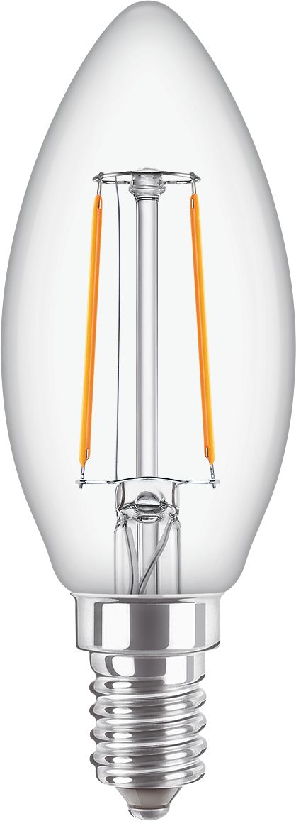 Philips LED-Lampe CorePro LEDCandleND 2-25W E14B35 827CL G Frontansicht