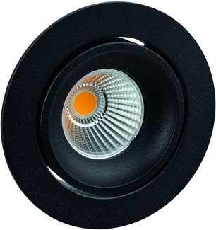 LED-Einbaustrahler dimmbar rund schwenkbar 6W 3000K Frontansicht